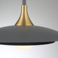 Eurofase Lighting Welsh 18" Dimmable Integrated LED Matte Gray Pendant Light With Blue Glass Shade