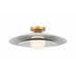 Eurofase Lighting Welsh 18" Dimmable Integrated LED Matte White Flush Mount With White Glass Shade