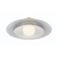 Eurofase Lighting Welsh 18" Dimmable Integrated LED Matte White Flush Mount With White Glass Shade