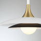 Eurofase Lighting Welsh 18" Dimmable Integrated LED Matte White Pendant Light With White Glass Shade
