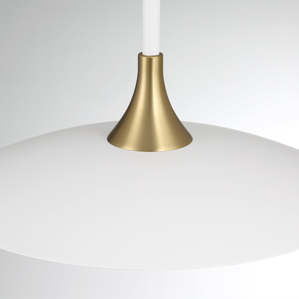 Eurofase Lighting Welsh 18" Dimmable Integrated LED Matte White Pendant Light With White Glass Shade