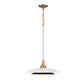 Eurofase Lighting Welsh 18" Dimmable Integrated LED Matte White Pendant Light With White Glass Shade
