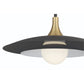 Eurofase Lighting Welsh 24" Dimmable Integrated LED Matte Black Pendant Light With Black Glass Shade