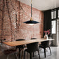 Eurofase Lighting Welsh 24" Dimmable Integrated LED Matte Black Pendant Light With Black Glass Shade