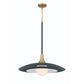 Eurofase Lighting Welsh 24" Dimmable Integrated LED Matte Blue Pendant Light With Blue Glass Shade