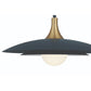 Eurofase Lighting Welsh 24" Dimmable Integrated LED Matte Blue Pendant Light With Blue Glass Shade