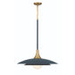 Eurofase Lighting Welsh 24" Dimmable Integrated LED Matte Blue Pendant Light With Blue Glass Shade