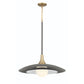 Eurofase Lighting Welsh 24" Dimmable Integrated LED Matte Gray Pendant Light With Gray Glass Shade