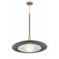Eurofase Lighting Welsh 24" Dimmable Integrated LED Matte Gray Pendant Light With Gray Glass Shade