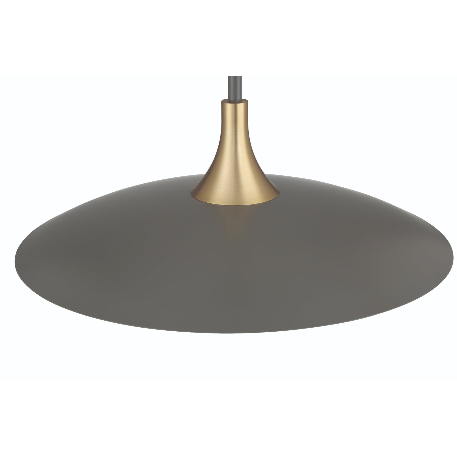Eurofase Lighting Welsh 24" Dimmable Integrated LED Matte Gray Pendant Light With Gray Glass Shade