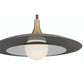 Eurofase Lighting Welsh 24" Dimmable Integrated LED Matte Gray Pendant Light With Gray Glass Shade
