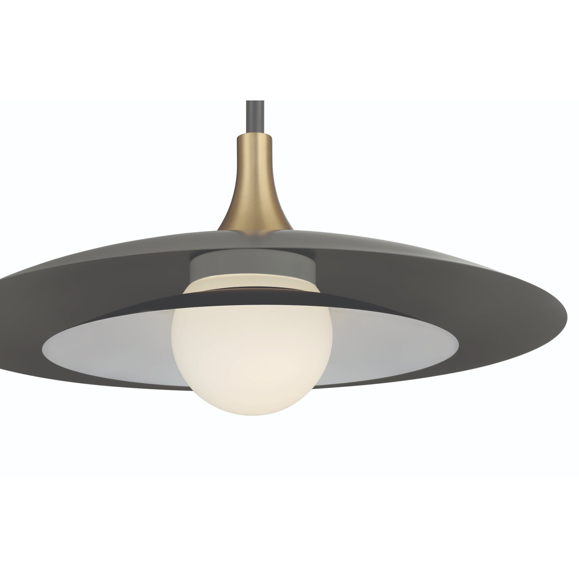 Eurofase Lighting Welsh 24" Dimmable Integrated LED Matte Gray Pendant Light With Gray Glass Shade