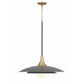 Eurofase Lighting Welsh 24" Dimmable Integrated LED Matte Gray Pendant Light With Gray Glass Shade