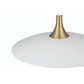 Eurofase Lighting Welsh 24" Dimmable Integrated LED Matte White Pendant Light With White Glass Shade