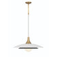 Eurofase Lighting Welsh 24" Dimmable Integrated LED Matte White Pendant Light With White Glass Shade