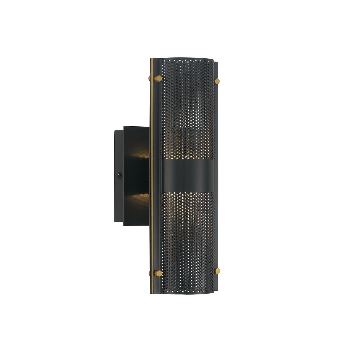 Eurofase Lighting Westcliffe 12" 2-Light Integrated LED Gold and Black Aluminum Steel Wall Sconce
