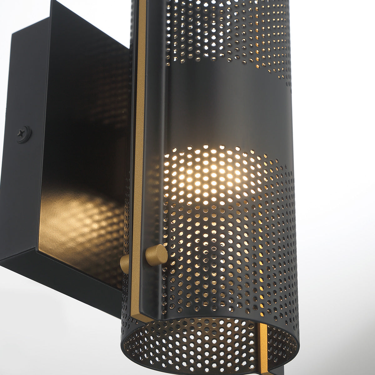 Eurofase Lighting Westcliffe 12" 2-Light Integrated LED Gold and Black Aluminum Steel Wall Sconce
