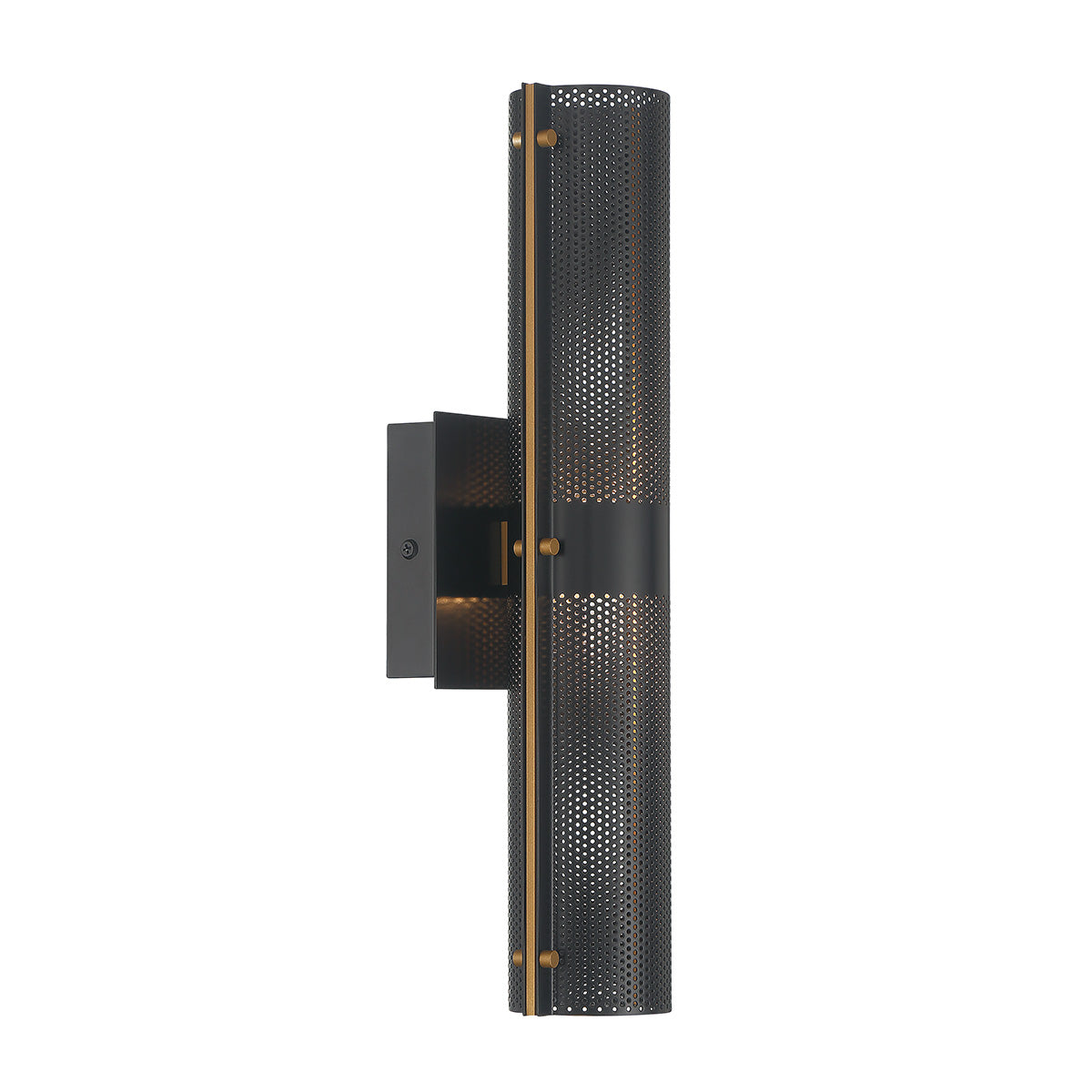 Eurofase Lighting Westcliffe 17" 2-Light Integrated LED Gold and Black Aluminum Steel Wall Sconce
