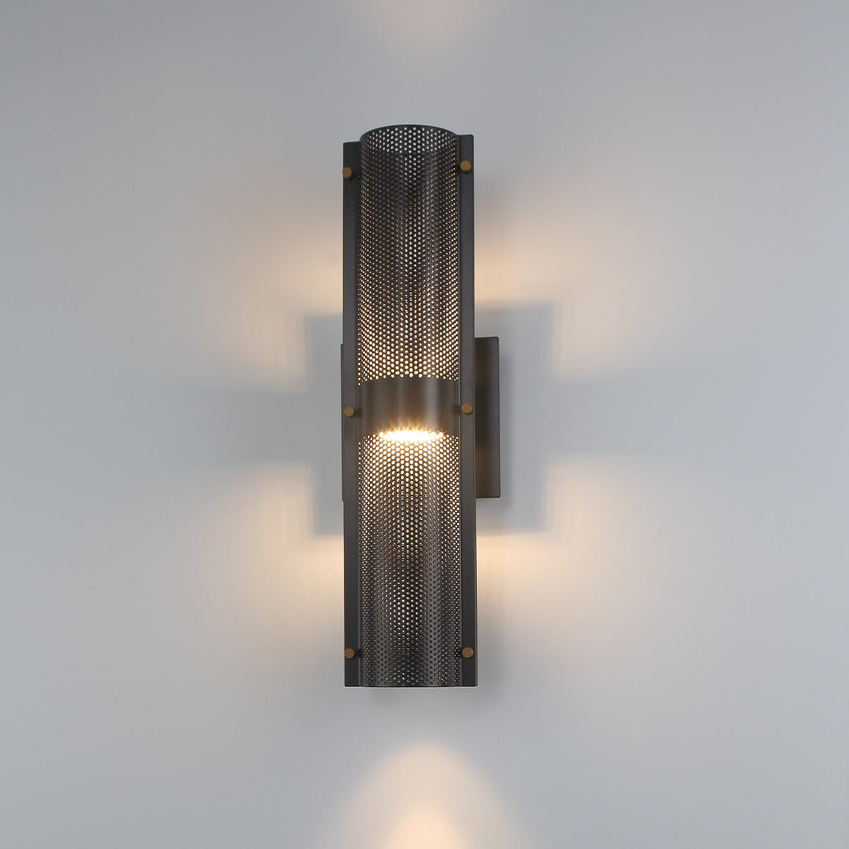 Eurofase Lighting Westcliffe 17" 2-Light Integrated LED Gold and Black Aluminum Steel Wall Sconce