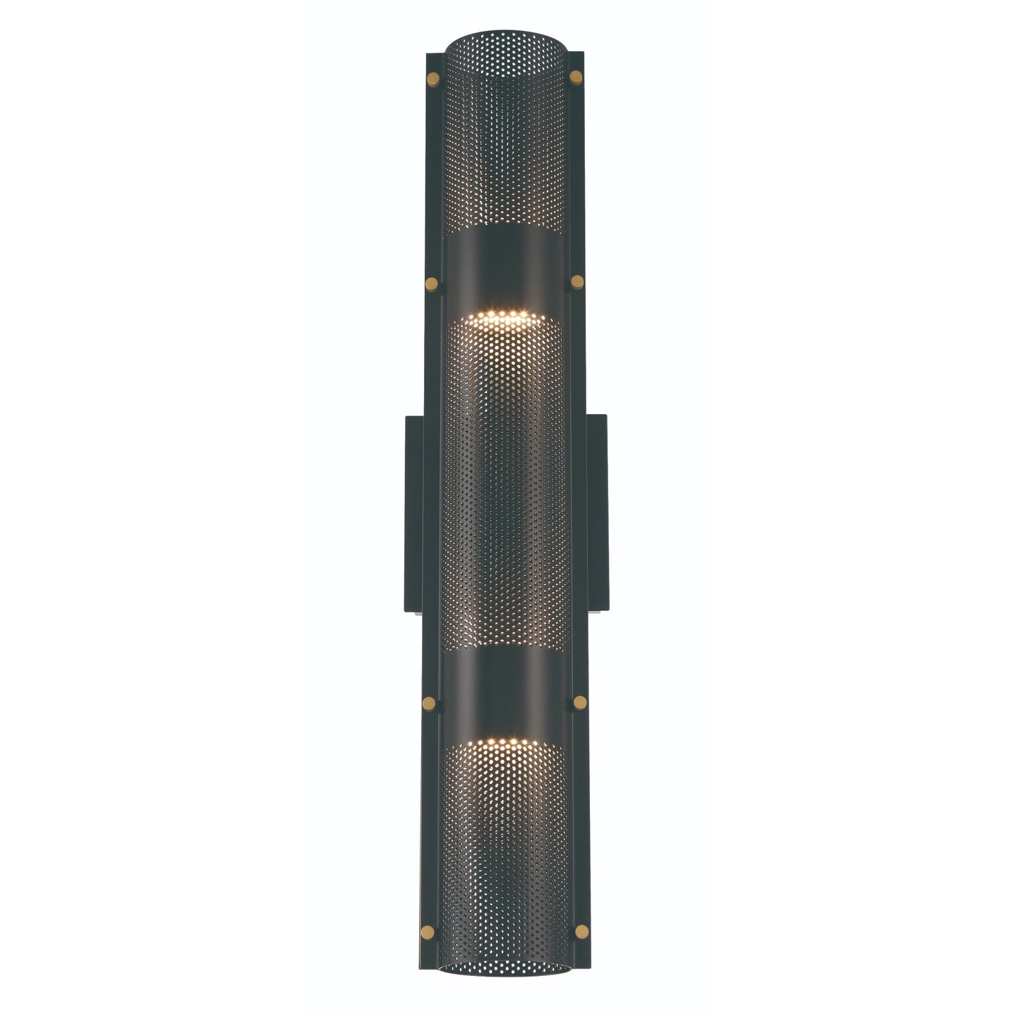 Eurofase Lighting Westcliffe 23" 4-Light Gold & Black Dimmable LED Wall Sconce With Black Steel Shade