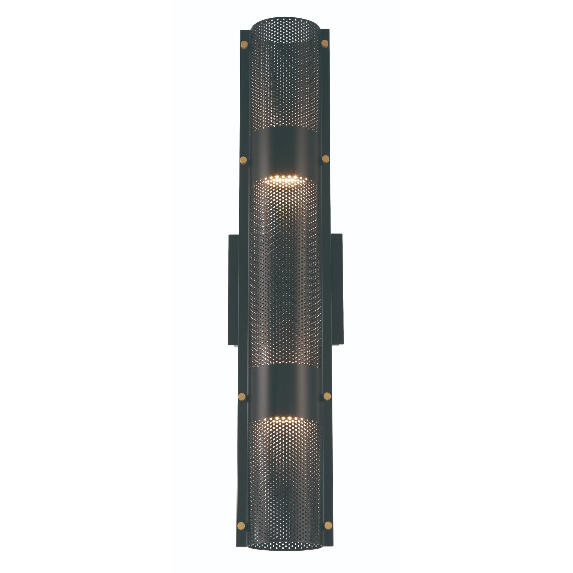 Eurofase Lighting Westcliffe 23" 4-Light Gold & Black Dimmable LED Wall Sconce With Black Steel Shade