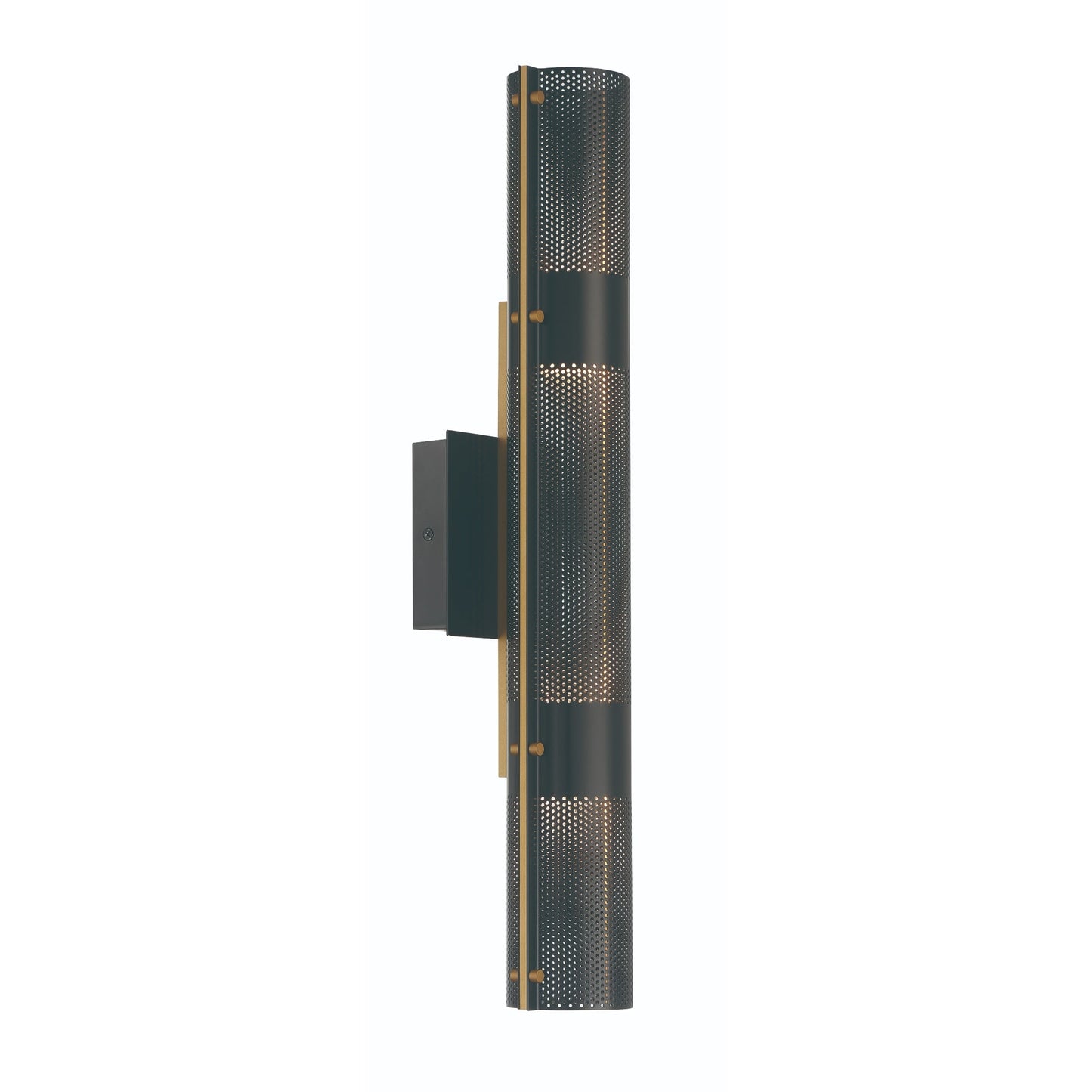 Eurofase Lighting Westcliffe 23" 4-Light Gold & Black Dimmable LED Wall Sconce With Black Steel Shade