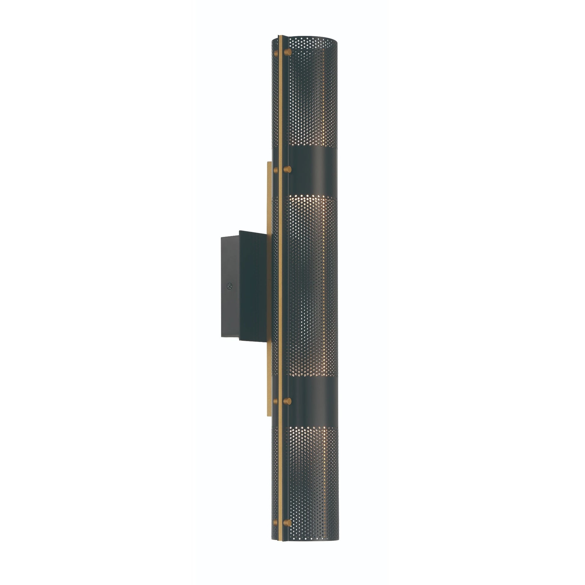 Eurofase Lighting Westcliffe 23" 4-Light Gold & Black Dimmable LED Wall Sconce With Black Steel Shade