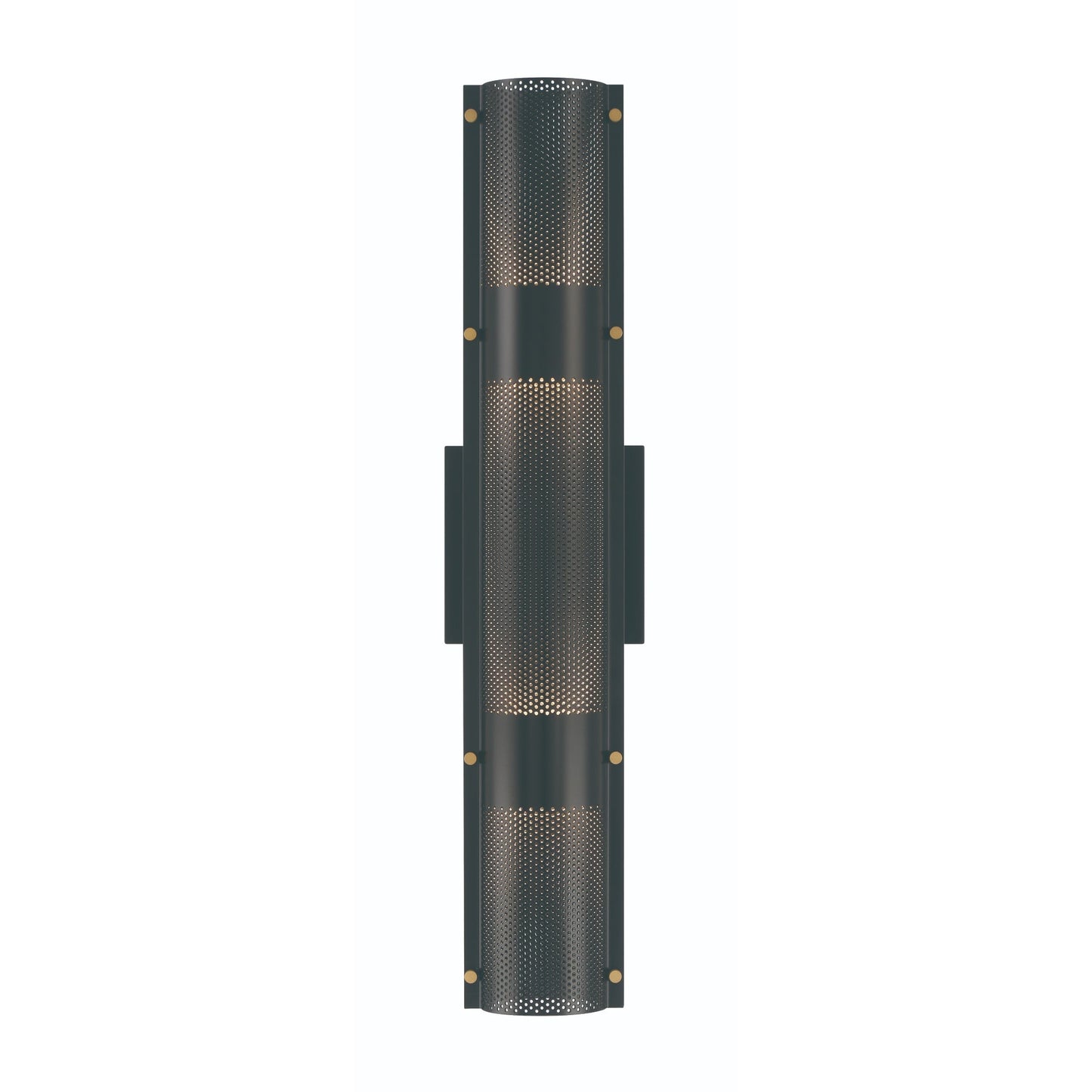 Eurofase Lighting Westcliffe 23" 4-Light Gold & Black Dimmable LED Wall Sconce With Black Steel Shade