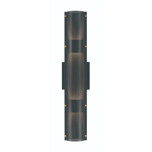 Eurofase Lighting Westcliffe 23" 4-Light Gold & Black Dimmable LED Wall Sconce With Black Steel Shade