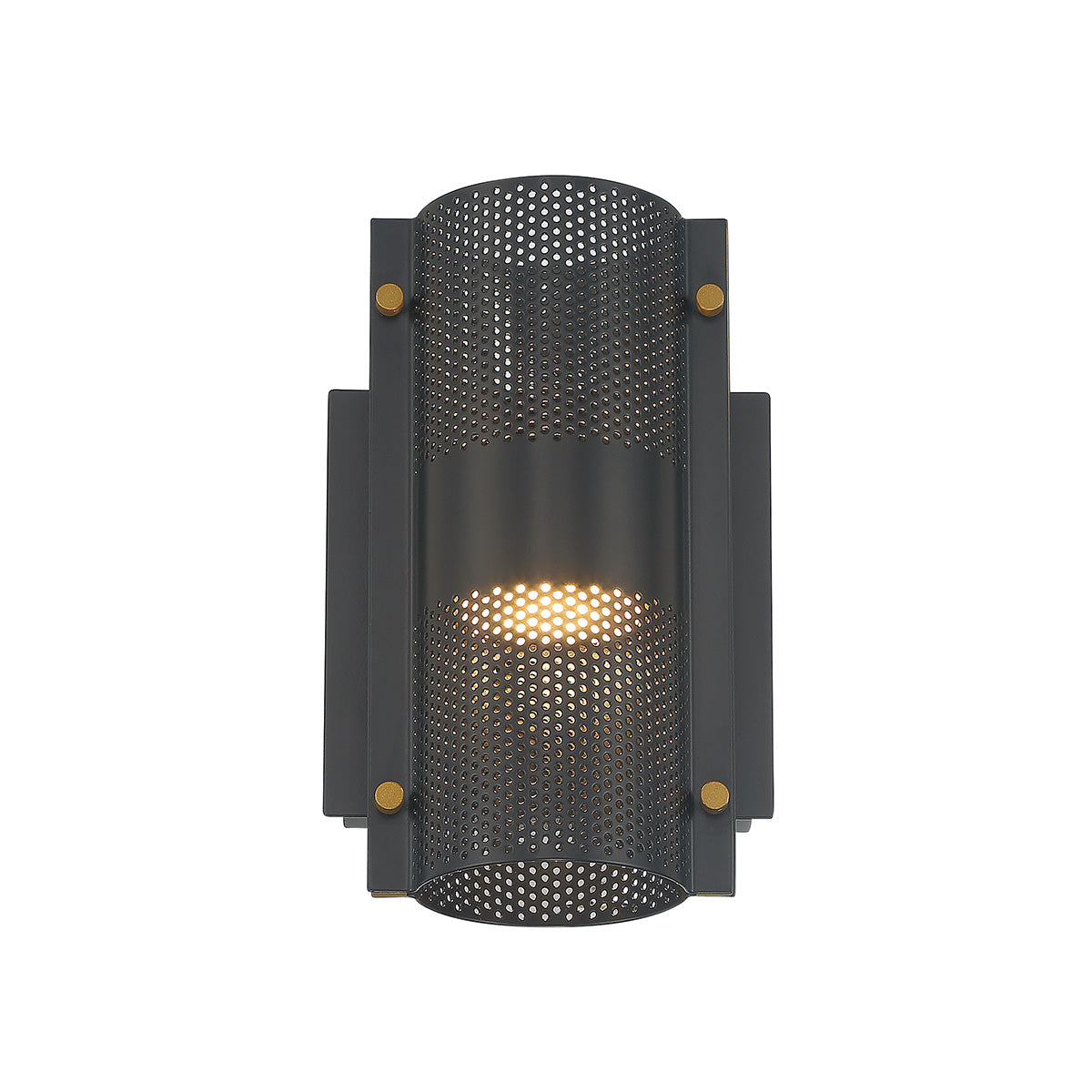 Eurofase Lighting Westcliffe 8" 2-Light Integrated LED Gold and Black Aluminum Steel Wall Sconce