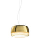 Eurofase Lighting Zani 16" Round Gold & Chrome Pendant Light With Clear Glass Shade