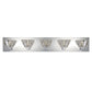 Eurofase Lighting Zilli 31" 5-Light Dimmable Chrome Metal Vanity Light With Clear Crystal Glass Shades