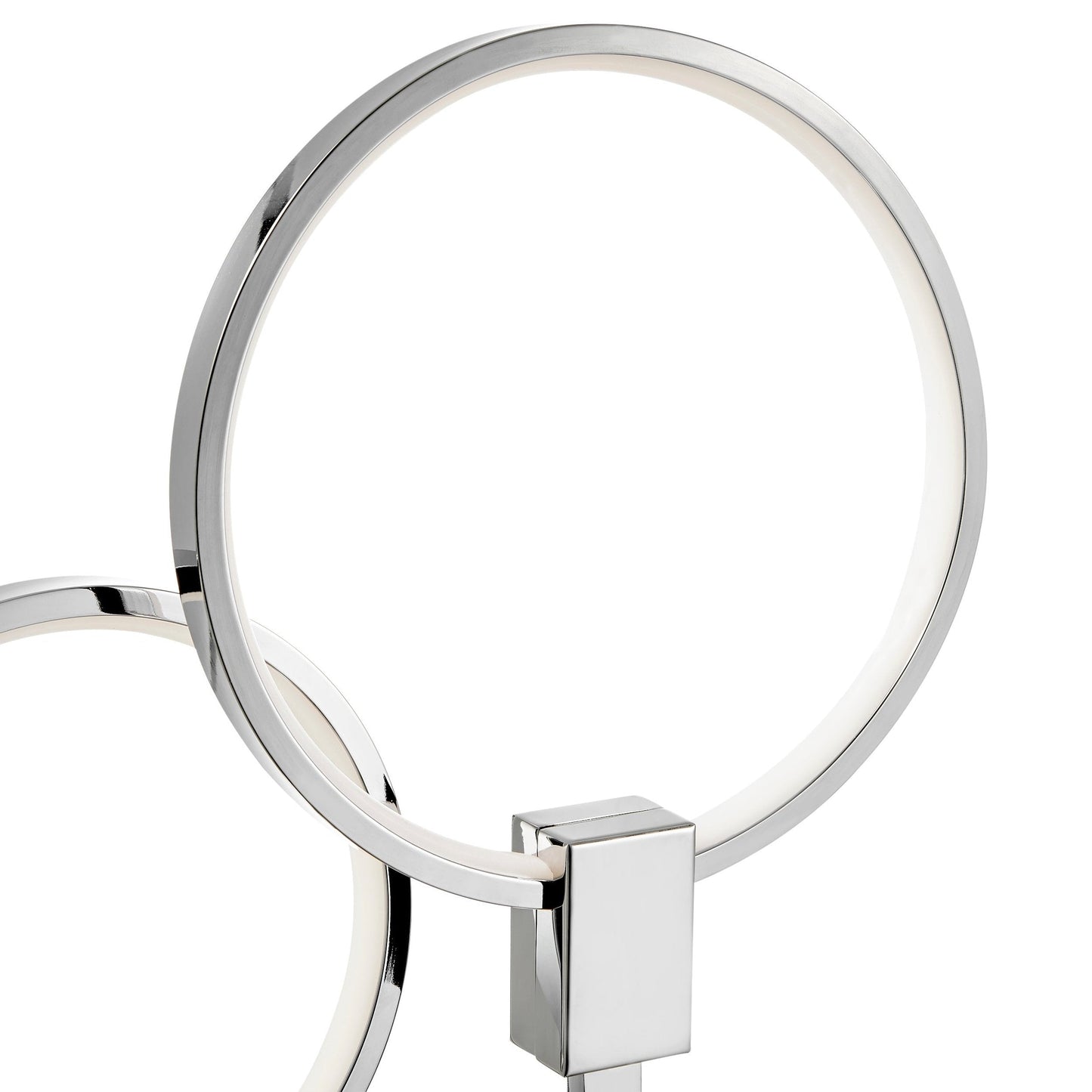 Finesse Decor 10" W x 23" H Chrome Finish 2-Light LED Table Lamp