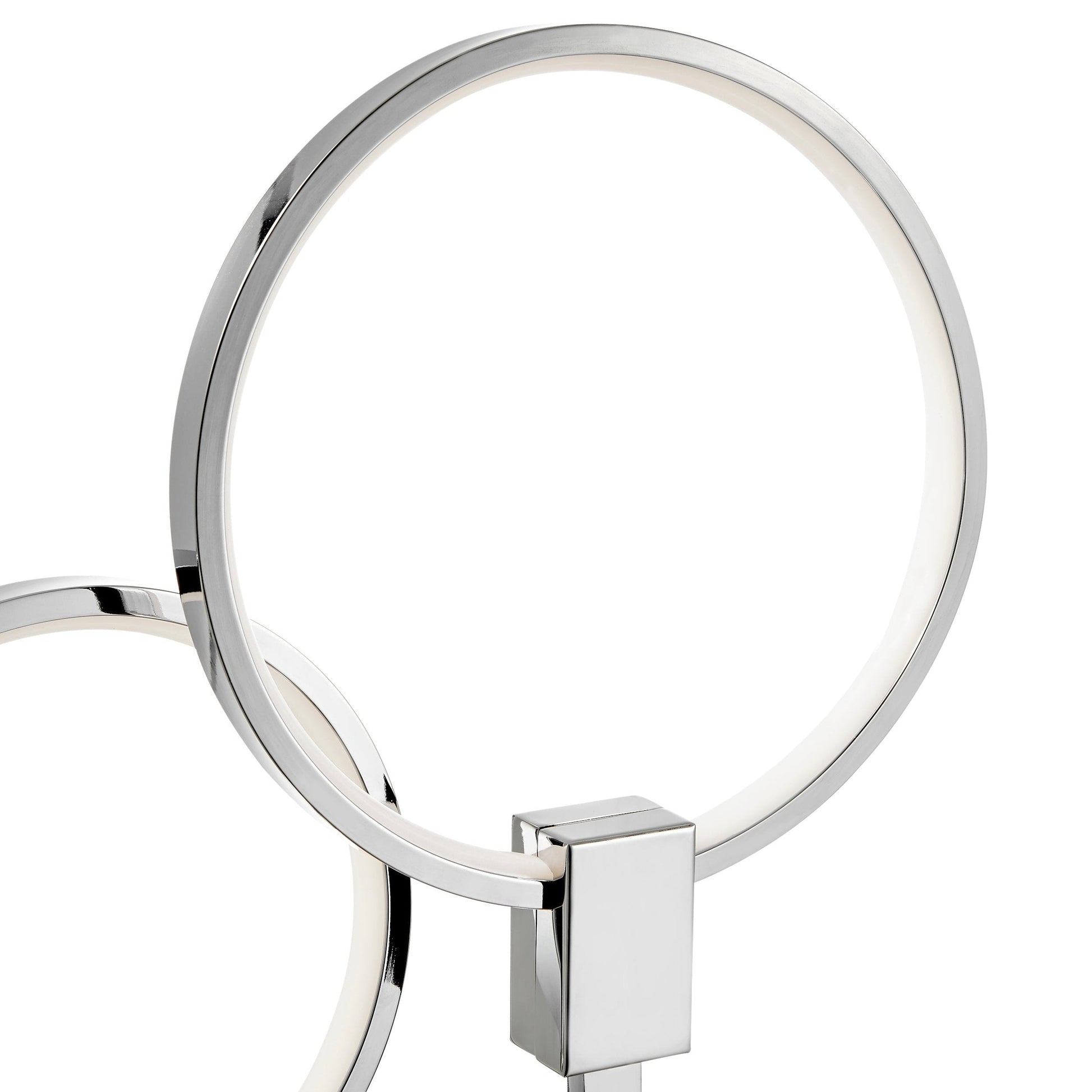 Finesse Decor 10" W x 23" H Chrome Finish 2-Light LED Table Lamp