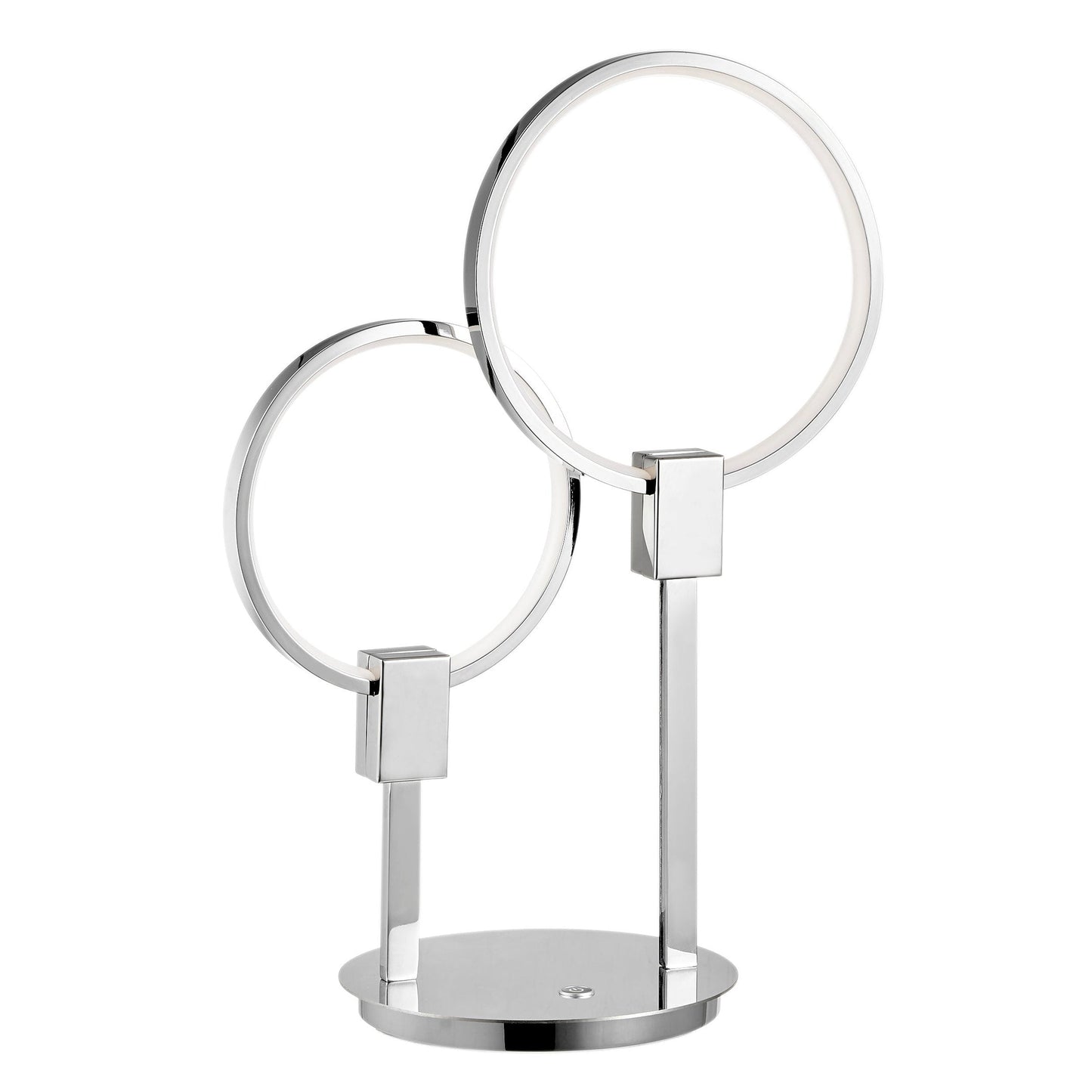 Finesse Decor 10" W x 23" H Chrome Finish 2-Light LED Table Lamp