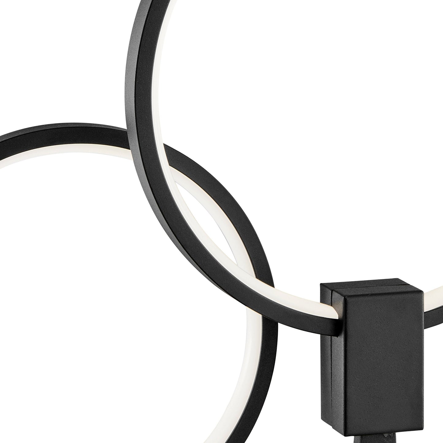 Finesse Decor 10" W x 23" H Matte Black Finish 2-Light LED Table Lamp