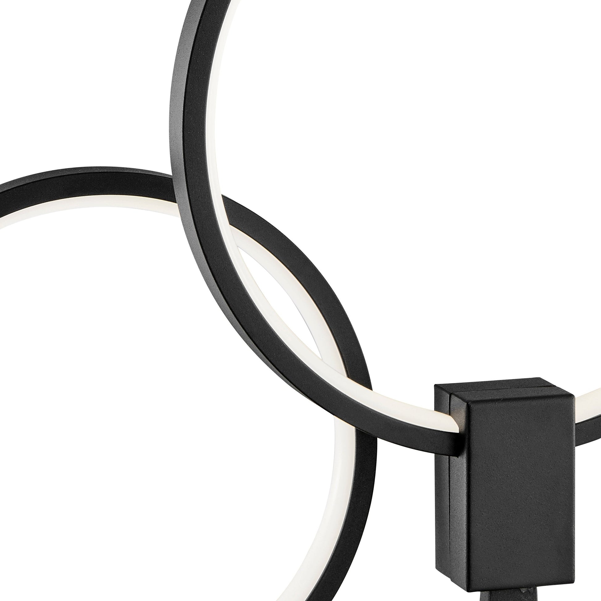 Finesse Decor 10" W x 23" H Matte Black Finish 2-Light LED Table Lamp