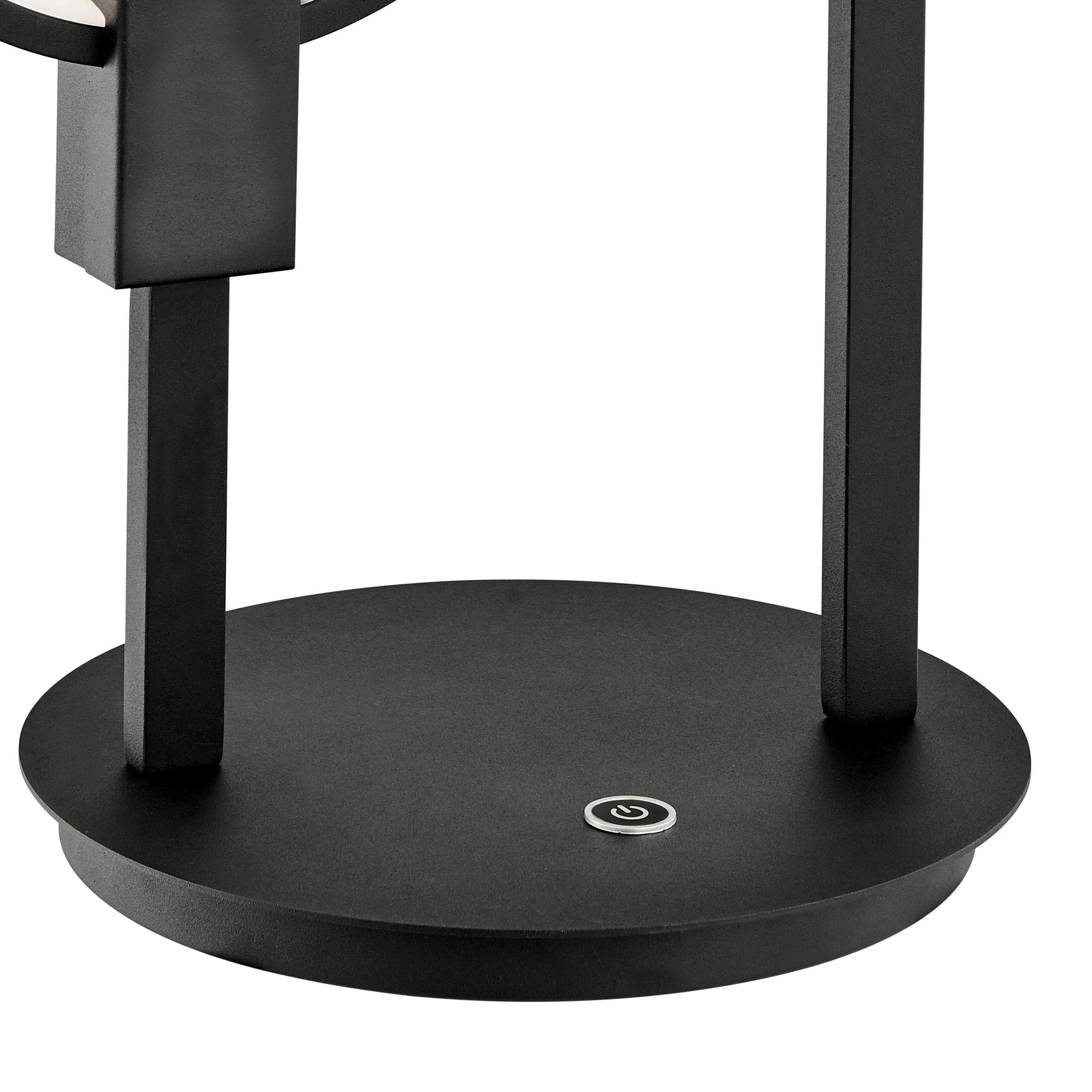Finesse Decor 10" W x 23" H Matte Black Finish 2-Light LED Table Lamp
