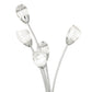 Finesse Decor 10" W x 25" H Chrome Finish 5-Light LED Table Lamp