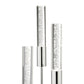 Finesse Decor 10" W x 29" H Chrome Finish 3-Light LED Acrylic Tube Table Lamp