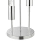 Finesse Decor 10" W x 29" H Chrome Finish 3-Light LED Acrylic Tube Table Lamp