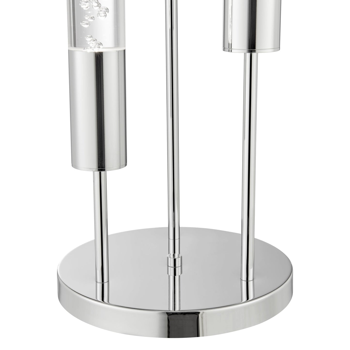 Finesse Decor 10" W x 29" H Chrome Finish 3-Light LED Acrylic Tube Table Lamp