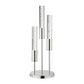Finesse Decor 10" W x 29" H Chrome Finish 3-Light LED Acrylic Tube Table Lamp