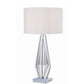 Finesse Decor 10" W x 31" H Chrome Finish 1-Light Crystal Sigzy Table Lamp