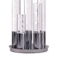 Finesse Decor 12" W x 25" H Chrome 5-Light Acrylic Cylinder Table Lamp