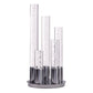 Finesse Decor 12" W x 25" H Chrome 5-Light Acrylic Cylinder Table Lamp
