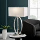 Finesse Decor 13" W x 16" H Chrome Finish 2-Light Table Lamp