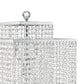 Finesse Decor 13" W x 22" H Chrome Finish 4-Light Square Crystal Double Crown Table Lamp