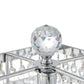 Finesse Decor 13" W x 22" H Chrome Finish 4-Light Square Crystal Double Crown Table Lamp