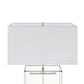 Finesse Decor 14" W x 35" H Silver 1-Light Table Lamp With Linen Fabric Shade
